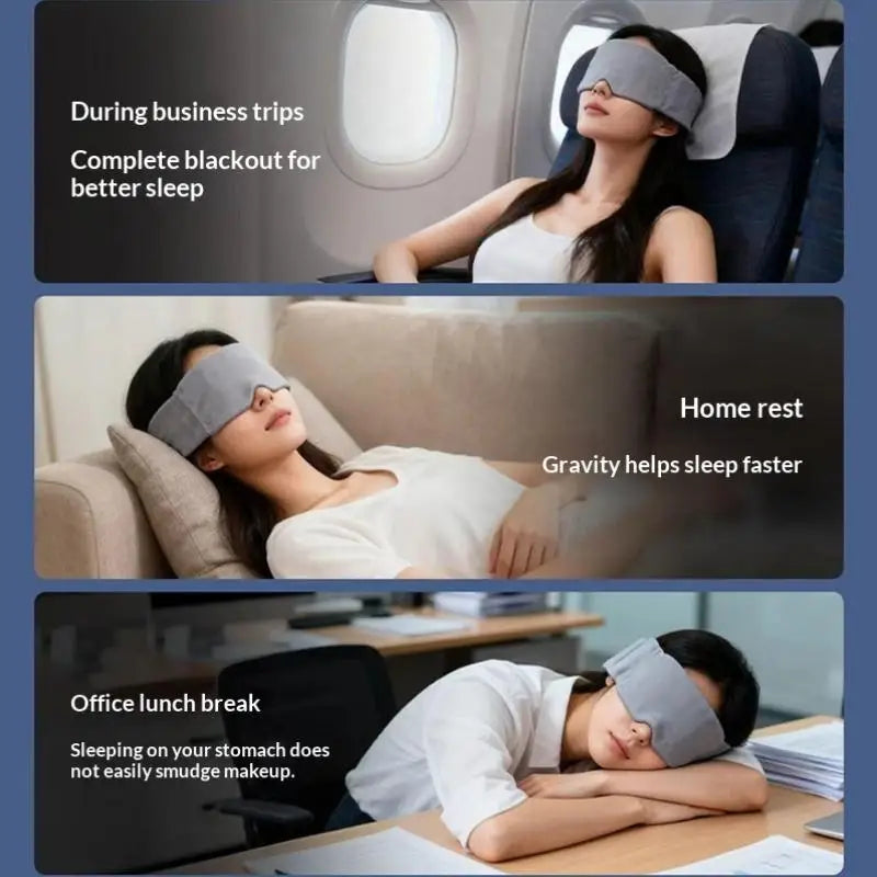 Sleep mask contoured nose pad detail