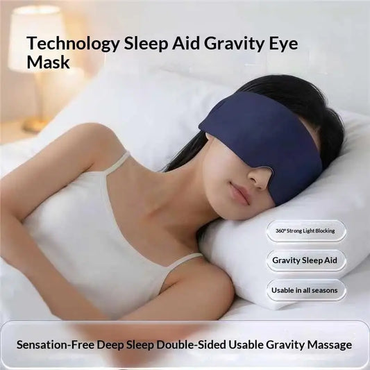 Gravity ice silk sleep mask worn while sleeping